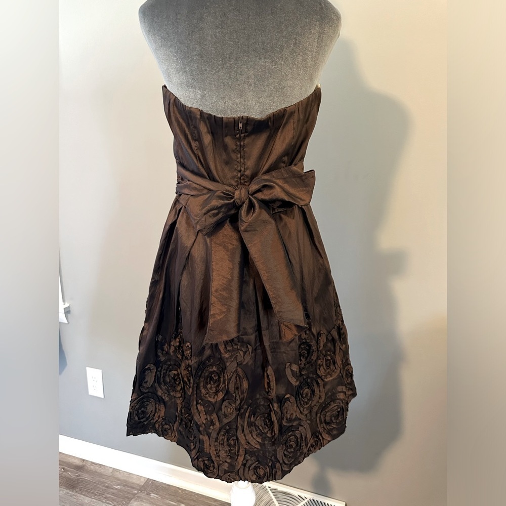 Studio Y Strapless Brown Formal Dress - Picture 2 of 4